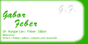 gabor feber business card